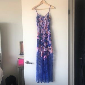 NWOT Candies Maxi Lace Detail Dress, XS